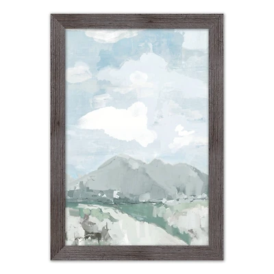 Abstract Mountains 20" x 30" Western Gray Framed Print