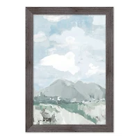 Abstract Mountains 20" x 30" Western Gray Framed Print
