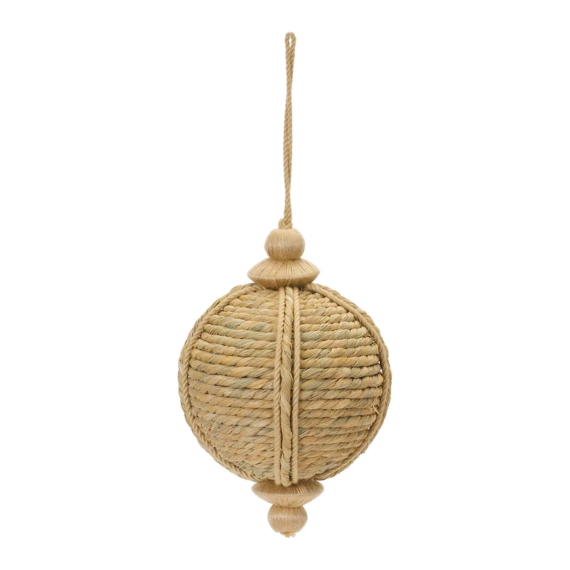 4ct. 6.5" Natural Jute Onion Ornament