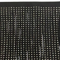 5.5" Faux Leather Rhinestone Fringe Trim by Celebrate It