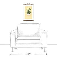 Designs Direct Welcome House Plant Teak Hanging Canvas