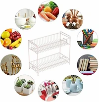 NEX™ 14" 2-Tier Rose Gold Countertop Spice Storage Shelf