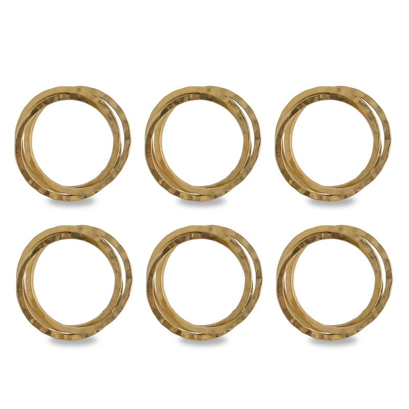 DII® Gold Intertwined Napkin Rings, 6ct.