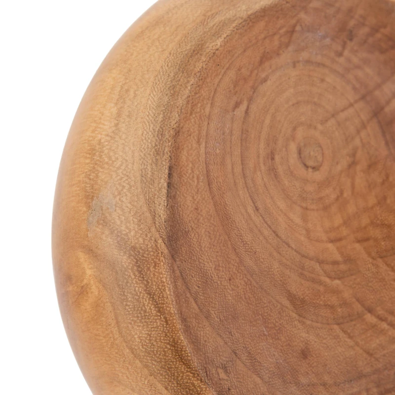 Hello Honey® 5" Walnut Finish Decorative Paulownia Wood Vase