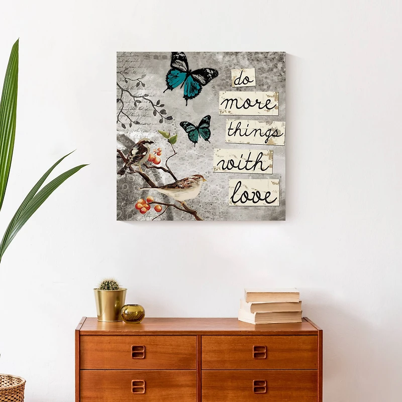 Do More Things With Love 20" x 20" Canvas Wall Art