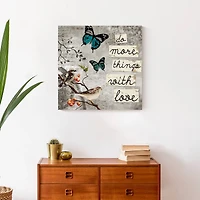 Do More Things With Love 20" x 20" Canvas Wall Art