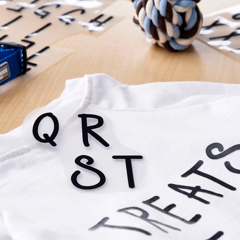 12 Packs: 62 ct. (744 total) Iron-On Black Fun Font Alphabet by Make Market®