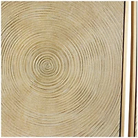 Gold Canvas Ripple Starburst Framed Wall Art with Gold Frame Set of 3 32", 16", 16"