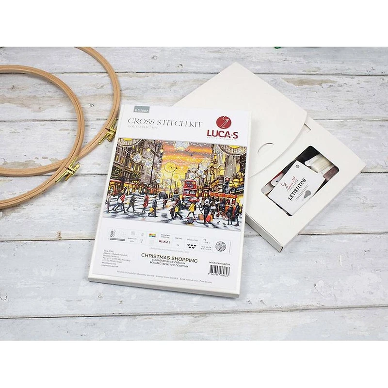 Luca-S Christmas Shopping Counted Cross Stitch Kit