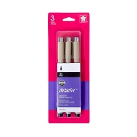 Pigma® Black Brush Pens, 3ct.