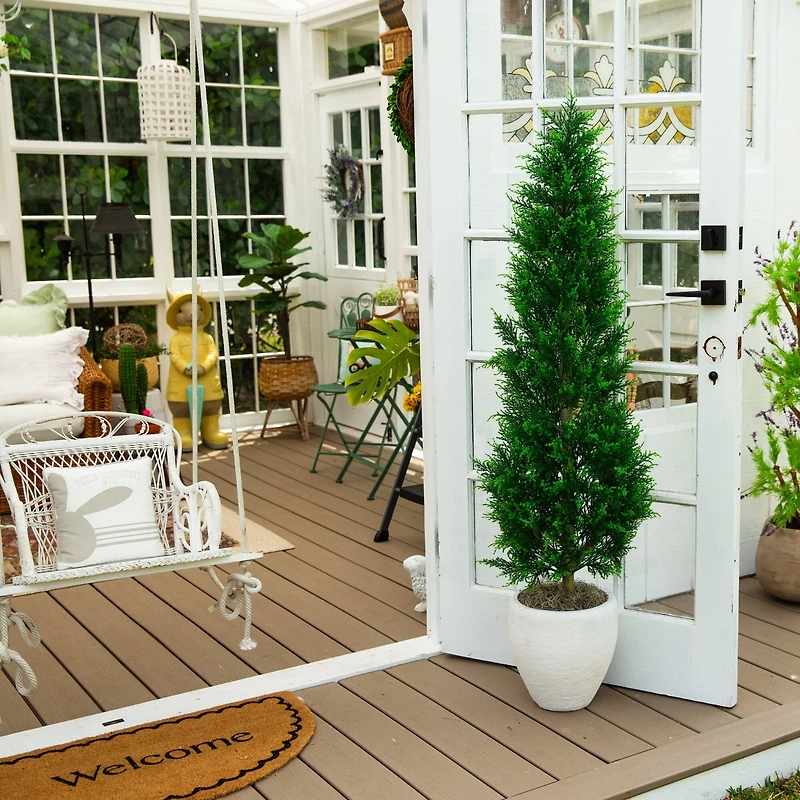 5ft. UV Resistant Artificial Cypress Tower Tree (Indoor/Outdoor)