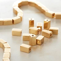 Gold Hematite Square Beads, 5mm by Bead Landing™