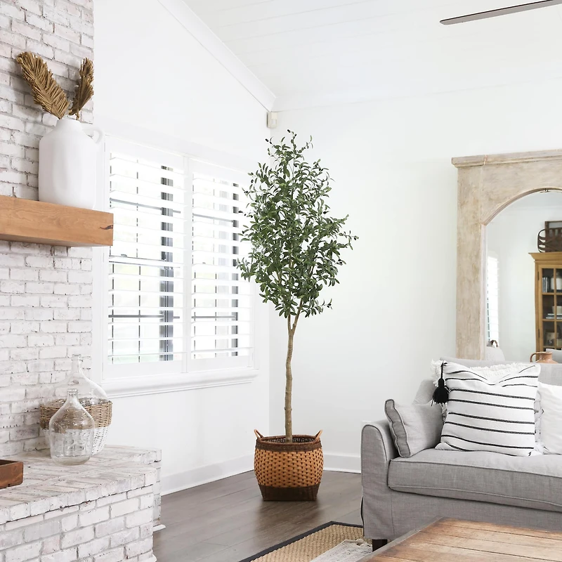 8ft. Potted Artificial Olive Tree