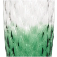 24" Green Ombre Handmade Glass Vase