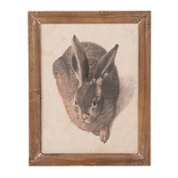 Hello Honey® 15" Wood Framed Rabbit Portrait Wall Art Set