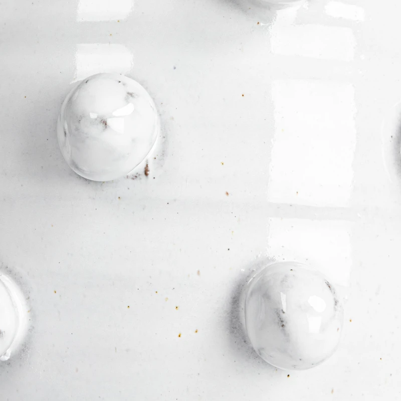 Hello Honey® 8.25" White Handmade Hobnail Terra Cotta Planter