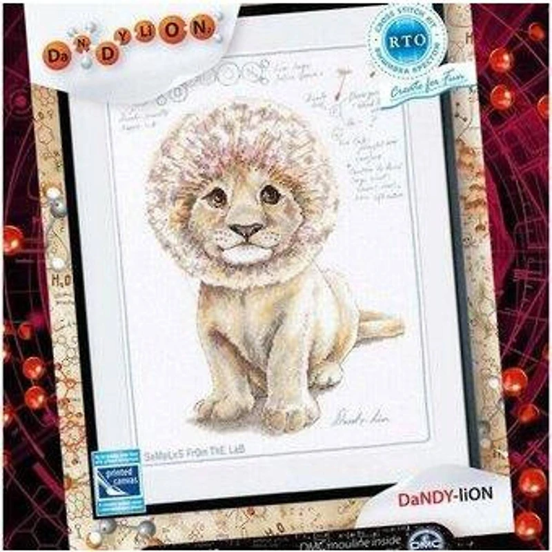 RTO Cross-stitch Kit with printed background "DaNDY LiON"