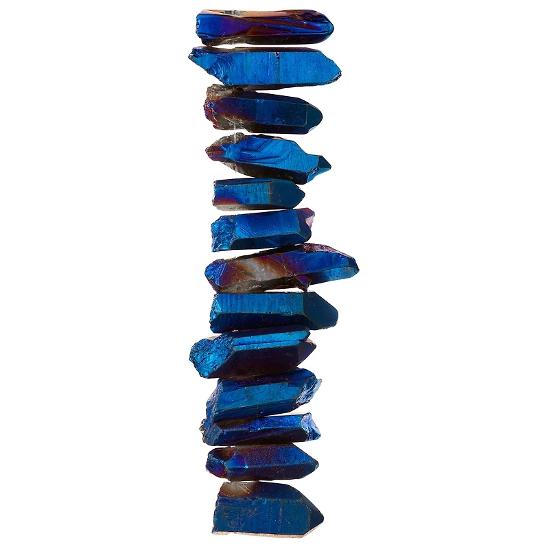 12 Pack: Sapphire Luster Quartz Nugget Beads by Bead Landing™