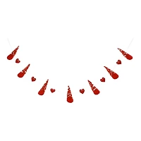 Glitzhome® 6ft. Fabric Valentine's Gnome & Heart Garland