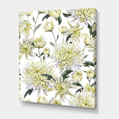 Designart - Vintage Yellow Chrysanthemus I
