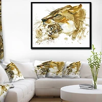 Designart - Lioness and Cub Illustration