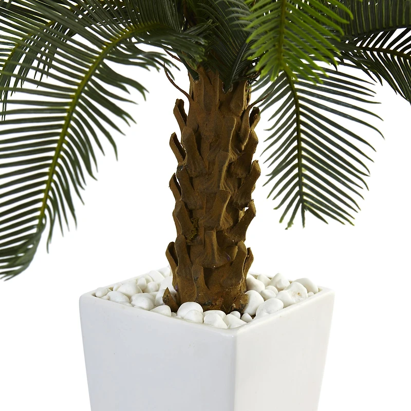 3ft. Sago Palm Tree in White Tower Planter