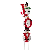 Glitzhome® 48" JOY Snowman Yard Stake, Horizontal or Vertical