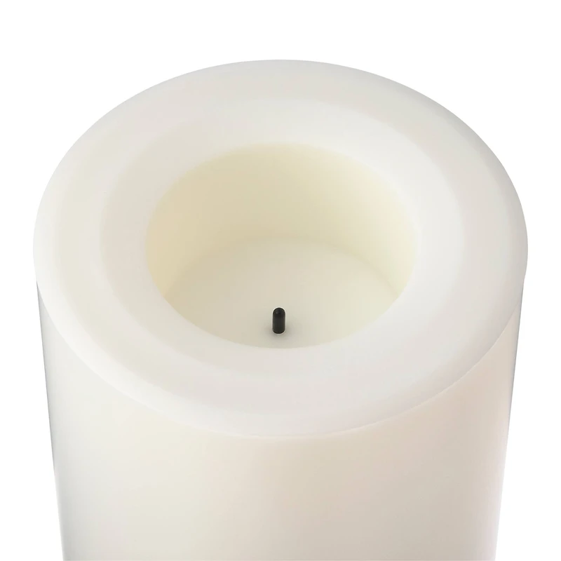 12 Pack: 3" x 6" White LED Outdoor Pillar Candle by Ashland®