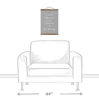 I Will Love You Forever and a Day Teak Hanging Canvas