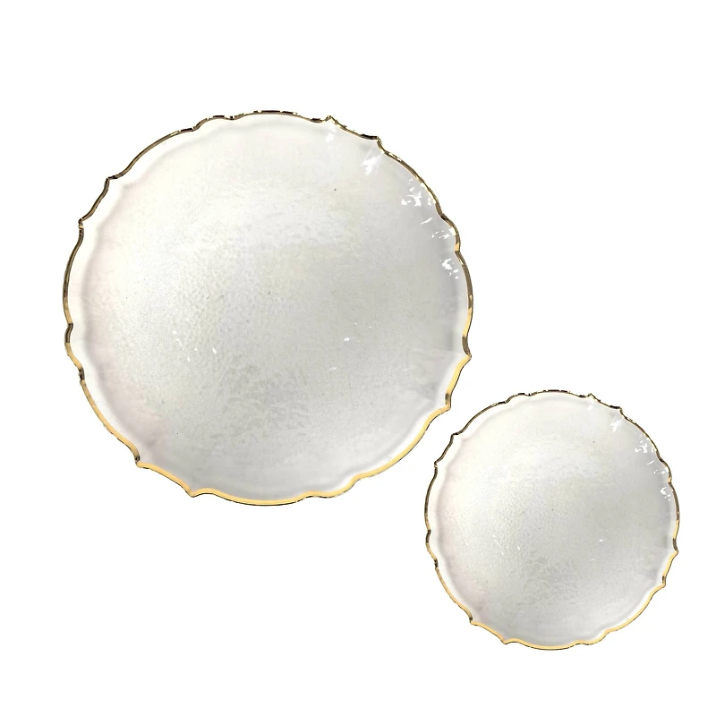 Gold Rim Clear Lunch & Dinner Plate Set, 40ct. by Celebrate It™