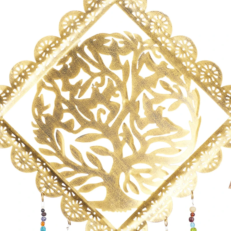 29" Gold Metal Tree Eclectic Windchime