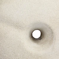 Hello Honey® Bloomingville 9" Tan Modern Terra Cotta Vase with Cut Out Detail