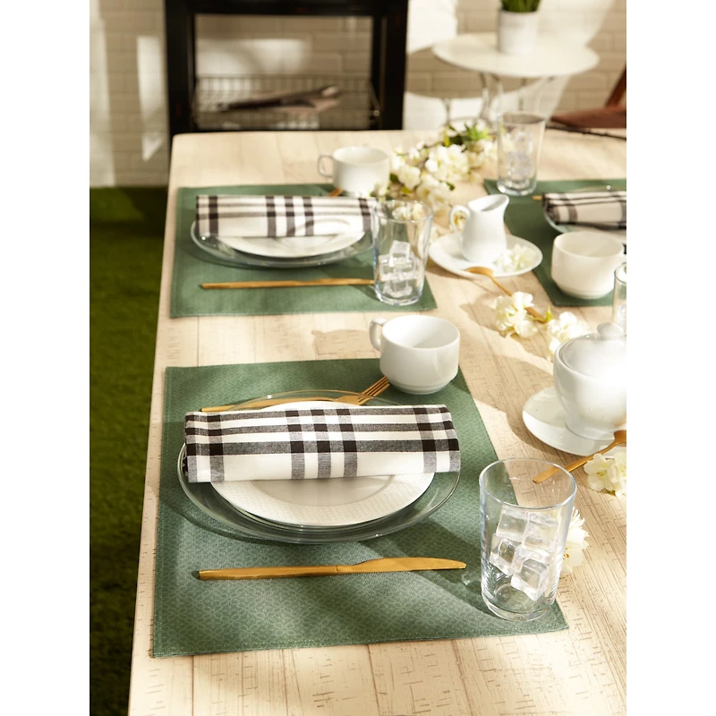 Artichoke Tonal Lattice Print Outdoor Placemat (Set of 6)