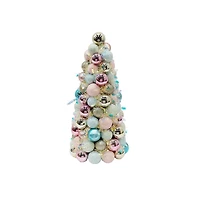 18.75" Pink, Blue & Gold Sparkly Sugar Plum Tabletop Ornament Tree by Ashland®