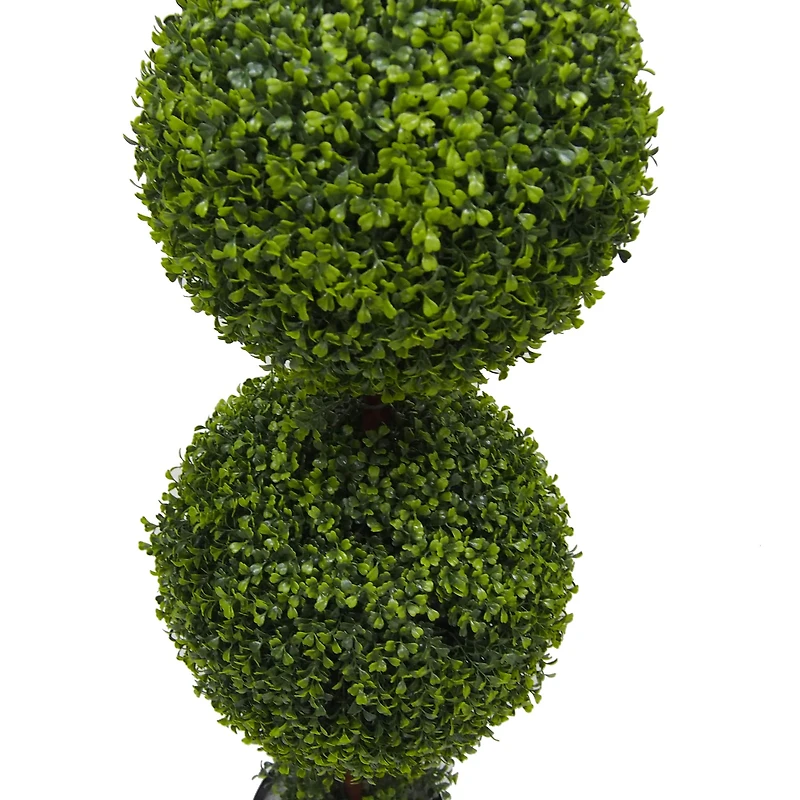 5ft. Artificial Triple Ball Green Boxwood Topiary