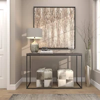 3ft. Silver Aluminum Grid Inspired Vase with Open Frame Design