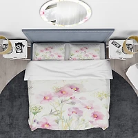Designart 'Shabby Flower IV' Shabby Bedding Set