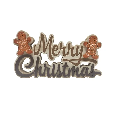 13.75" Gingerbread Merry Christmas Die Cut Tabletop Sign by Ashland®