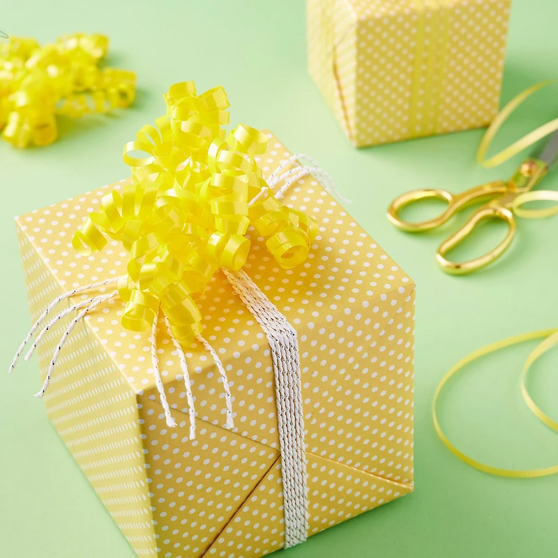 30" Yellow Twisty Bows by Celebrate It™, 2ct.