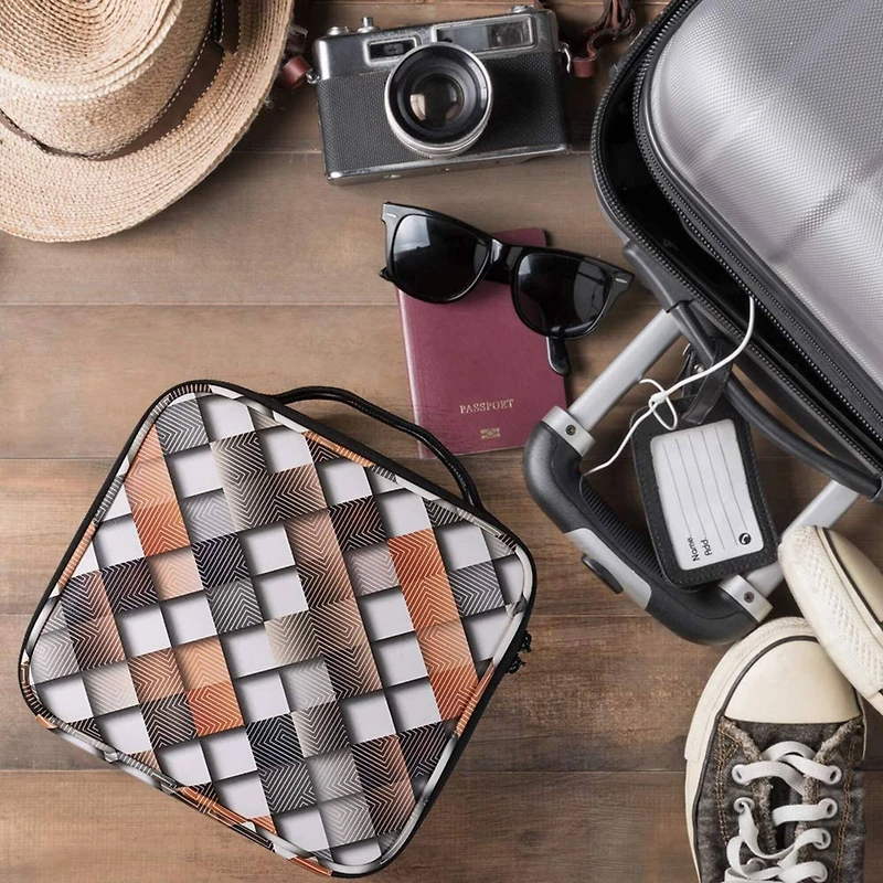 NEX™ Black Adjustable Waterproof Travel Makeup Bag with Dividers