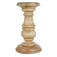 8 Pack: 8" Wood Carved Pillar Candle Holder by Ashland®