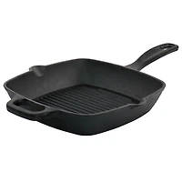 Oster Castaway 10'' Square Cast Iron Grill Pan with Pouring Spouts