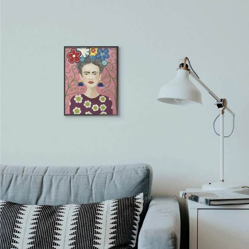 Stupell Industries Frida Fashion Painting with Black Frame Wall Accent
