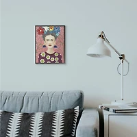 Stupell Industries Frida Fashion Painting with Black Frame Wall Accent