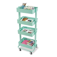 Lexington 4-Tier Jelly Mint Rolling Cart by Simply Tidy®