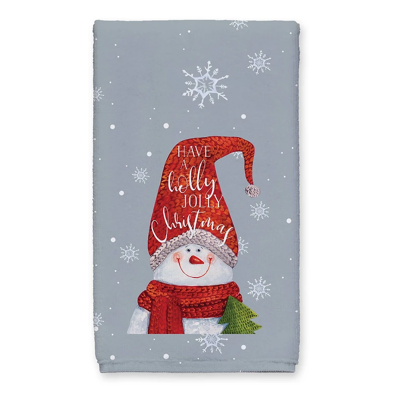 Holly Jolly Snowman Tea Towel, 2ct.
