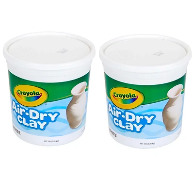 Crayola® 5 lb. White Air-Dry Clay Tub, 2ct.