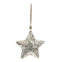 6.5" Mosaic Metal Star Ornament Set
