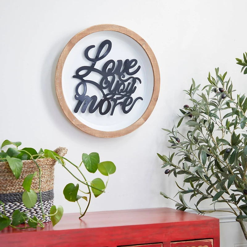 White Metal Farmhouse Wall Decor 17" x 17" x 2"