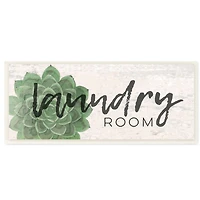Stupell Industries Green Succulent Laundry Room Wall Plaque